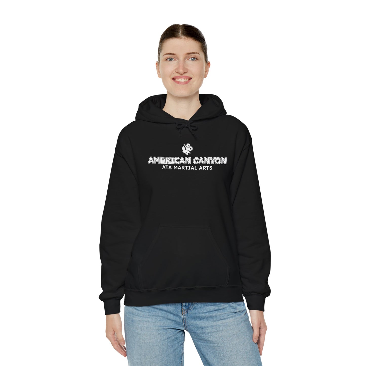 Adult Hoodie - American Canyon ATA - Front Name Back Tiger Dragon