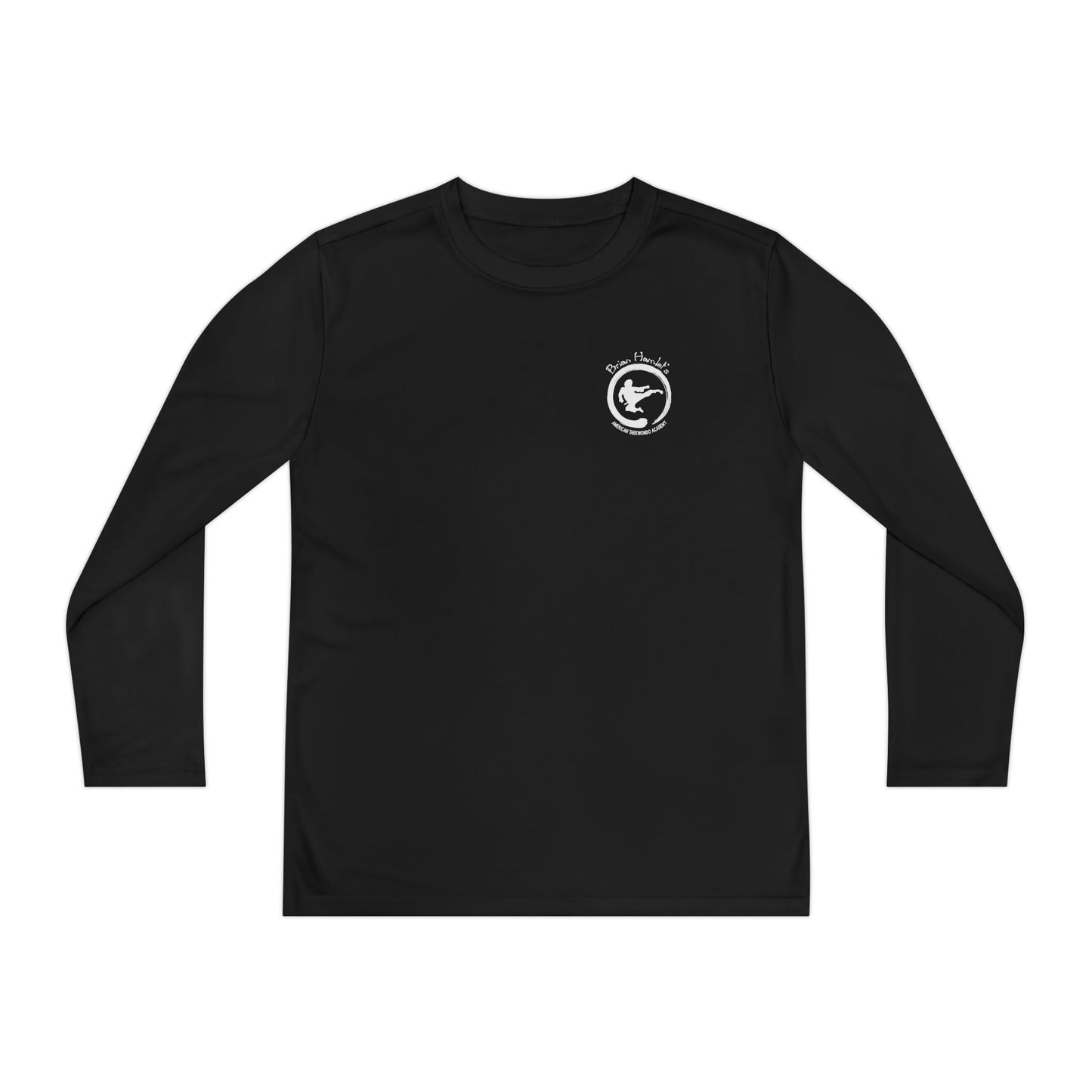 Youth Long Sleeve Sport Tee - Hamlets TKD - Zen Front and Way of Taekwondo Back