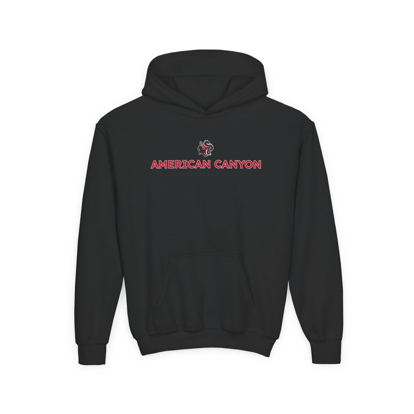 Youth Hoodie - American Canyon ATA - Name Front, Back Tiger Dragon