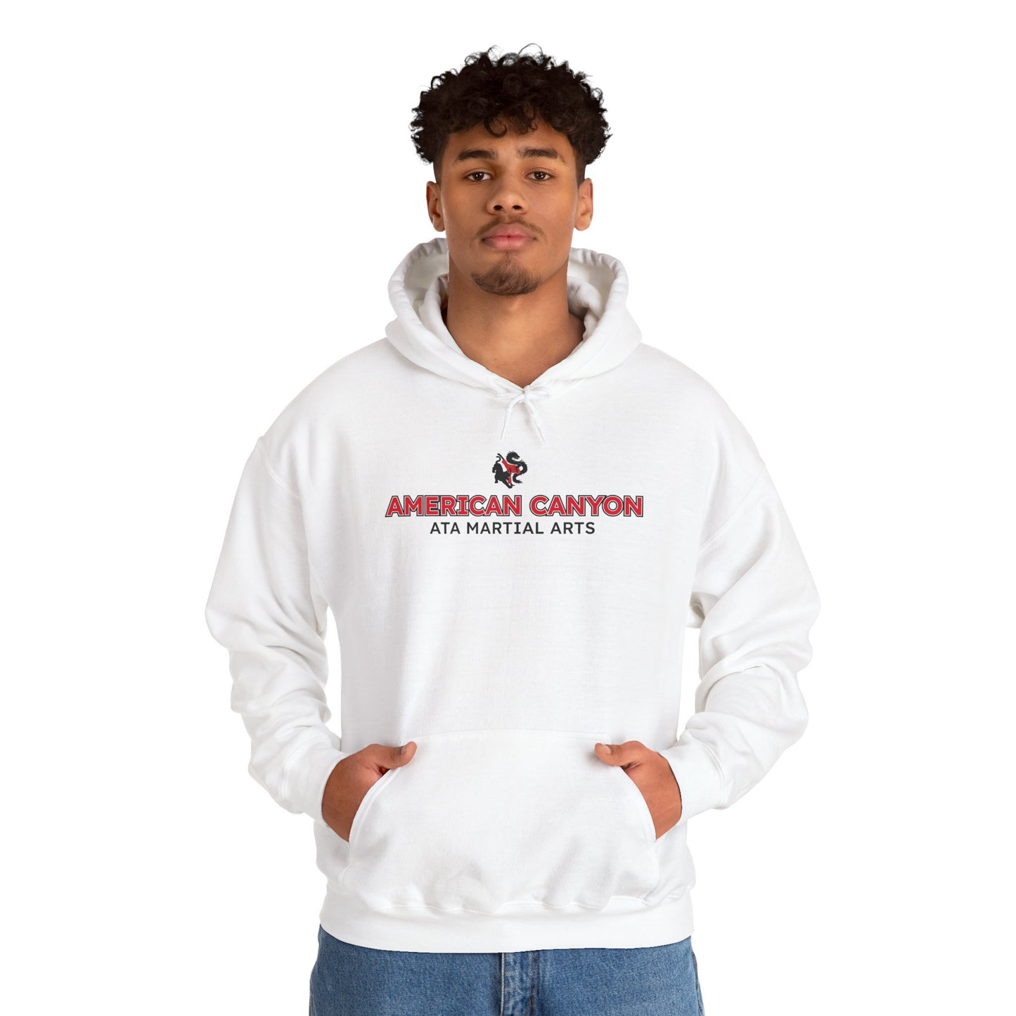 Adult Hoodie - American Canyon ATA - Front Name Back Tiger Dragon