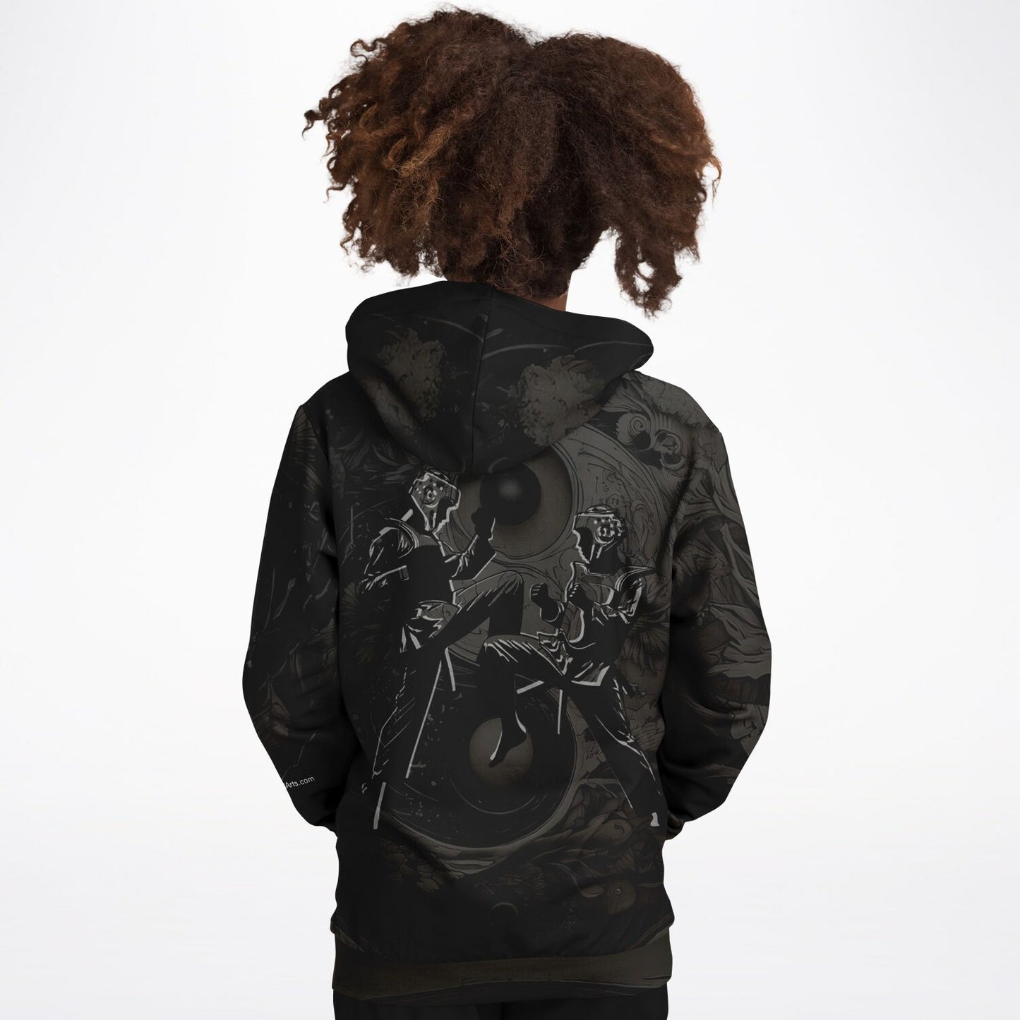 Youth Hoodie All Over Print - Hamlets TKD - Yin Yang All Over
