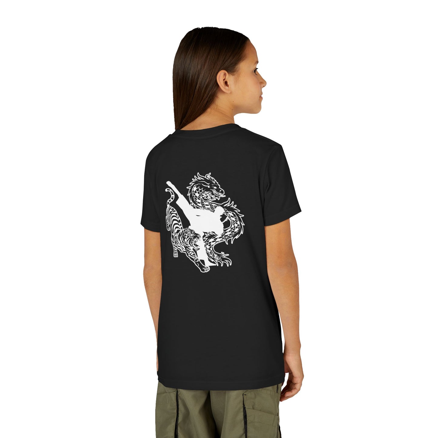 Youth Tee - American Canyon ATA - Front Name, Back Dragon Tiger