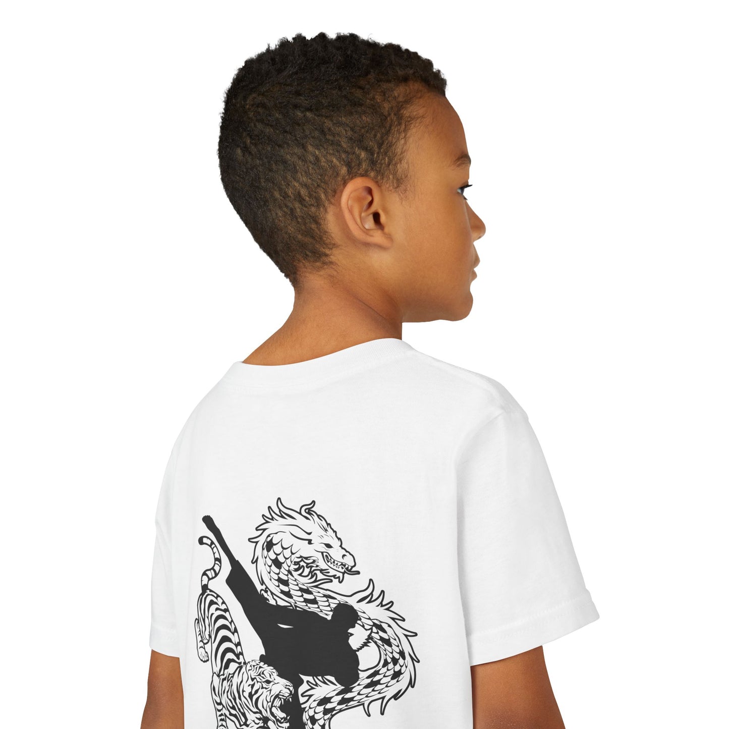 Youth Tee - American Canyon ATA - Front Name, Back Dragon Tiger