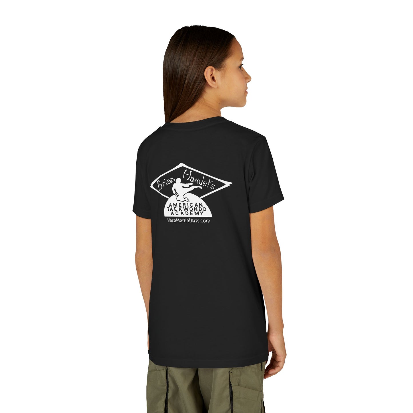 Youth Tee - Hamlets TKD B&W Logo Back
