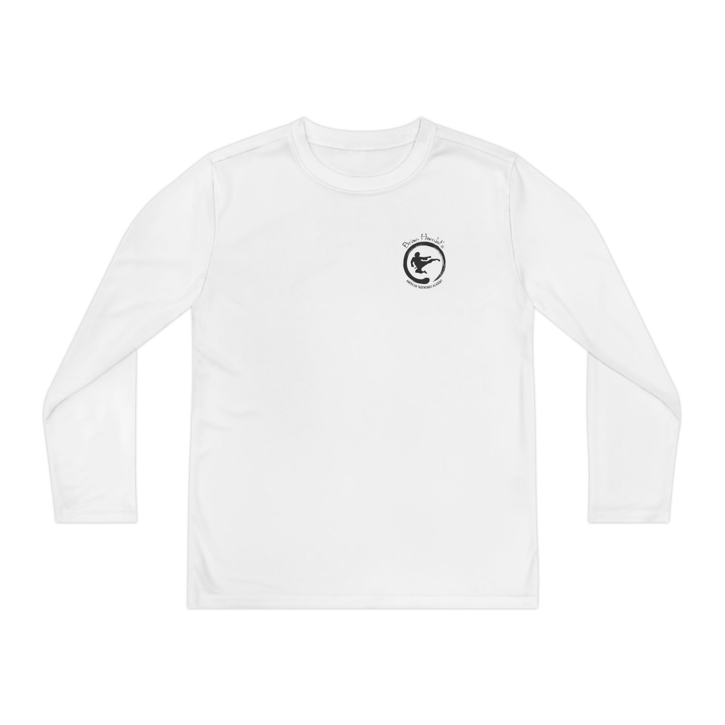 Youth Long Sleeve Sport Tee - Hamlets TKD - Zen Front and Way of Taekwondo Back
