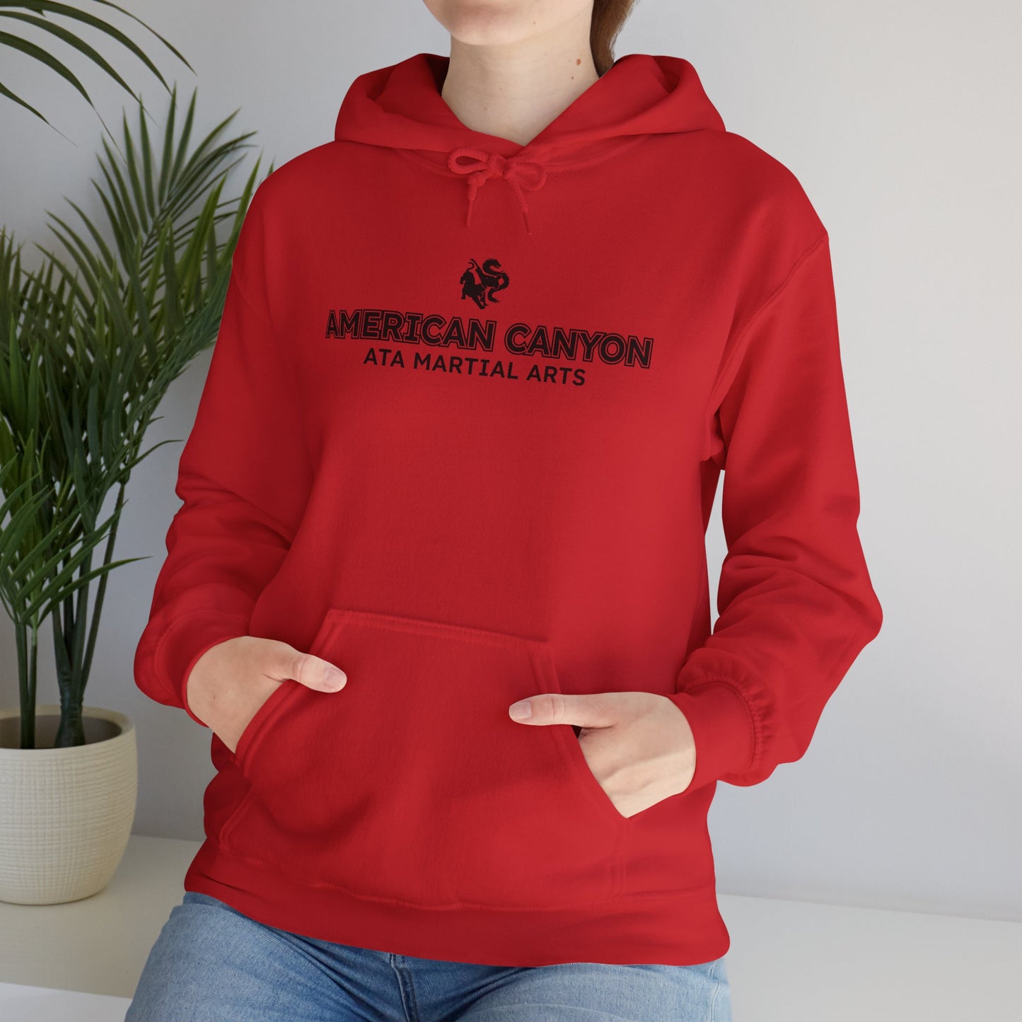 Adult Hoodie - American Canyon ATA - Front Name Back Tiger Dragon