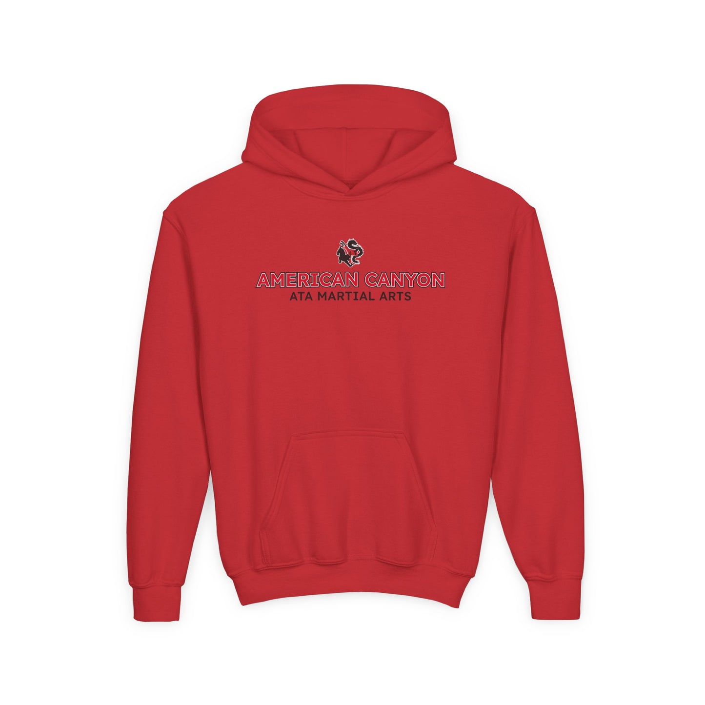 Youth Hoodie - American Canyon ATA - Name Front, Back Tiger Dragon