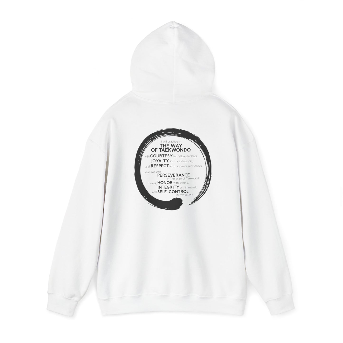 Adult Hoodie - Hamlets TKD - Zen Front and Way of Taekwondo Back