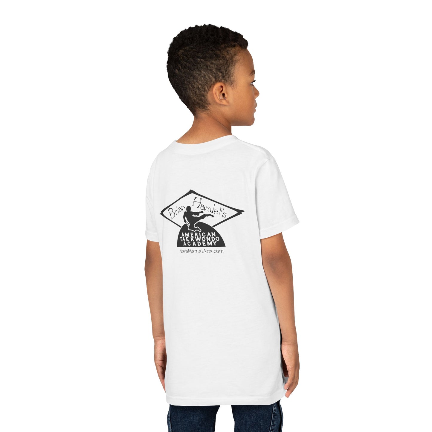 Youth Tee - Hamlets TKD B&W Logo Back
