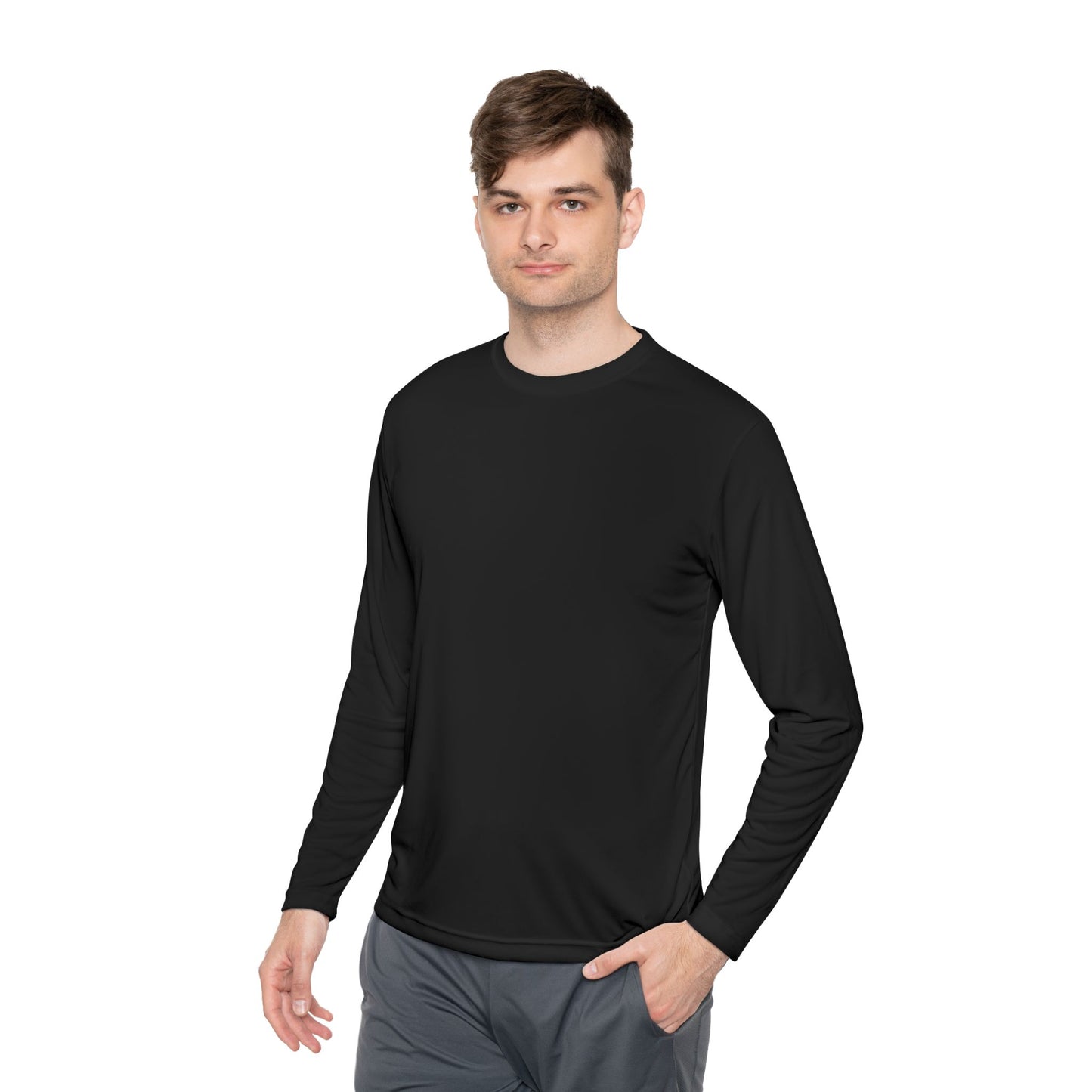 Adult Sport Long Sleeve Tee - Hamlets TKD B&W Logo Back