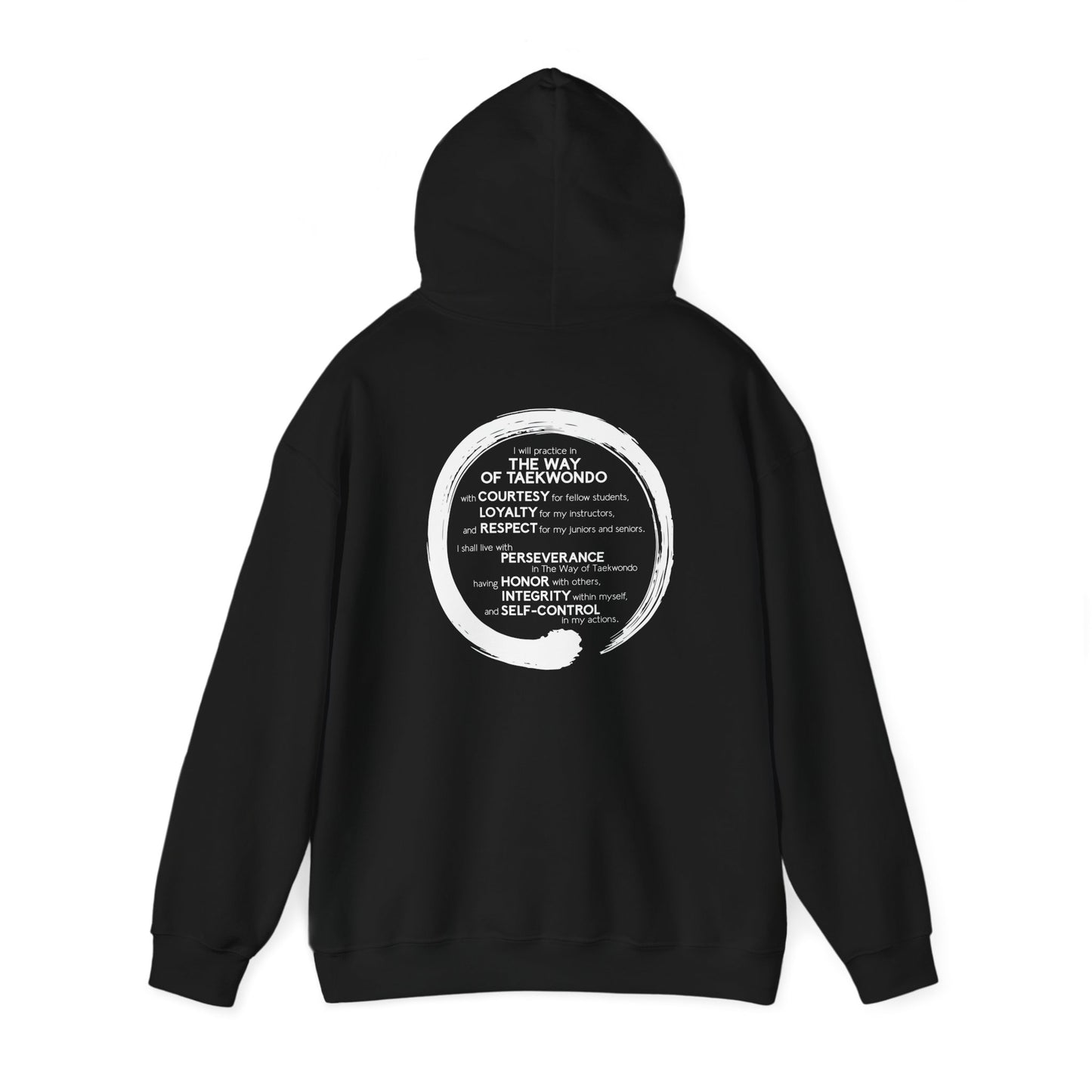 Adult Hoodie - Hamlets TKD - Zen Front and Way of Taekwondo Back