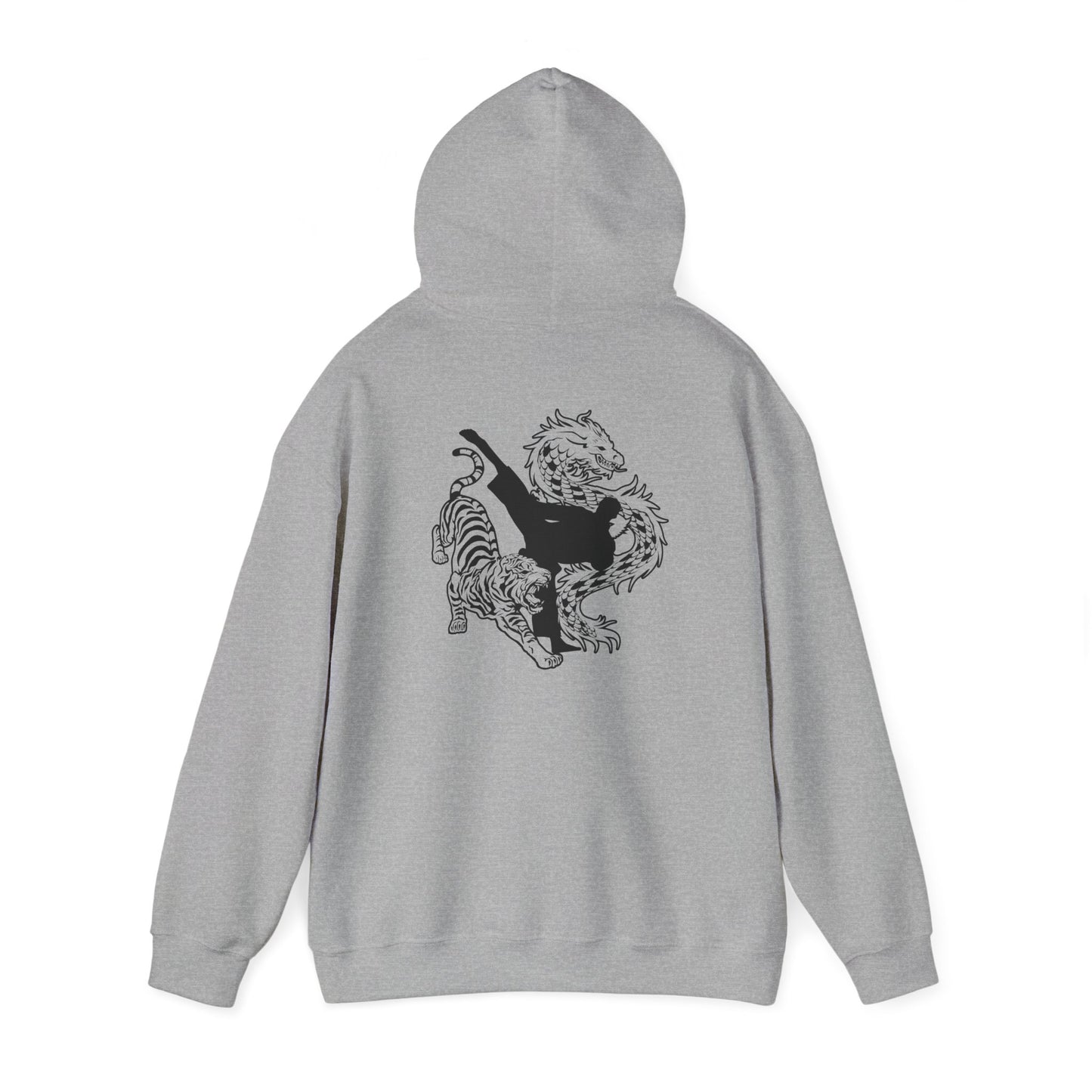 Adult Hoodie - American Canyon ATA - Front Name Back Tiger Dragon