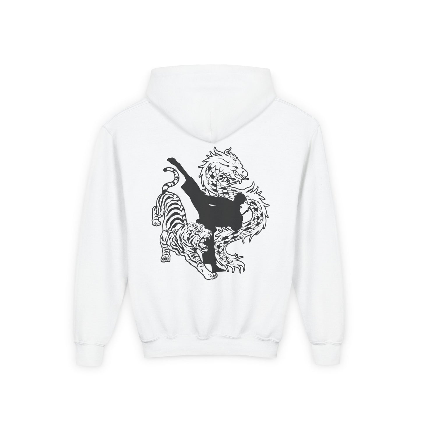 Youth Hoodie - American Canyon ATA - Name Front, Back Tiger Dragon
