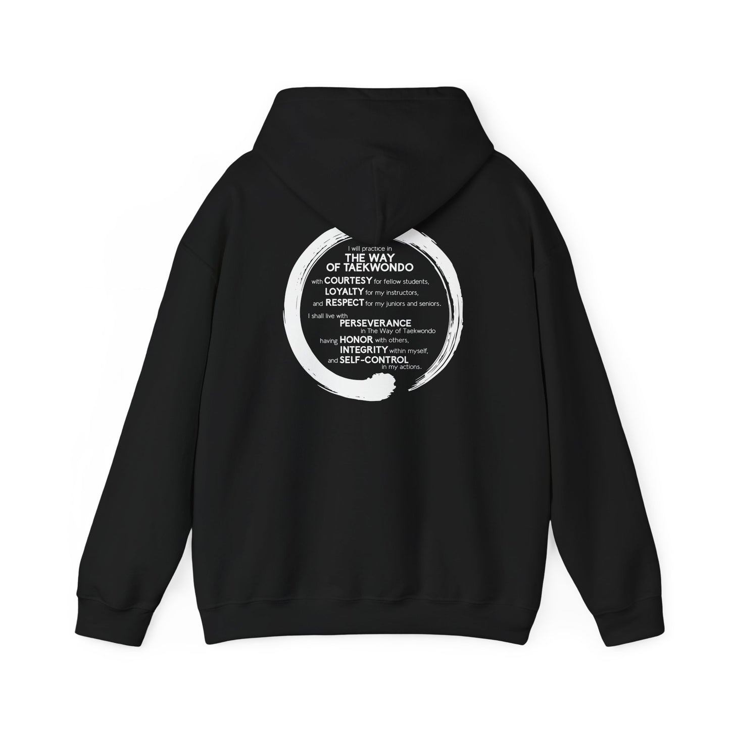 Adult Hoodie - Hamlets TKD - Zen Front and Way of Taekwondo Back