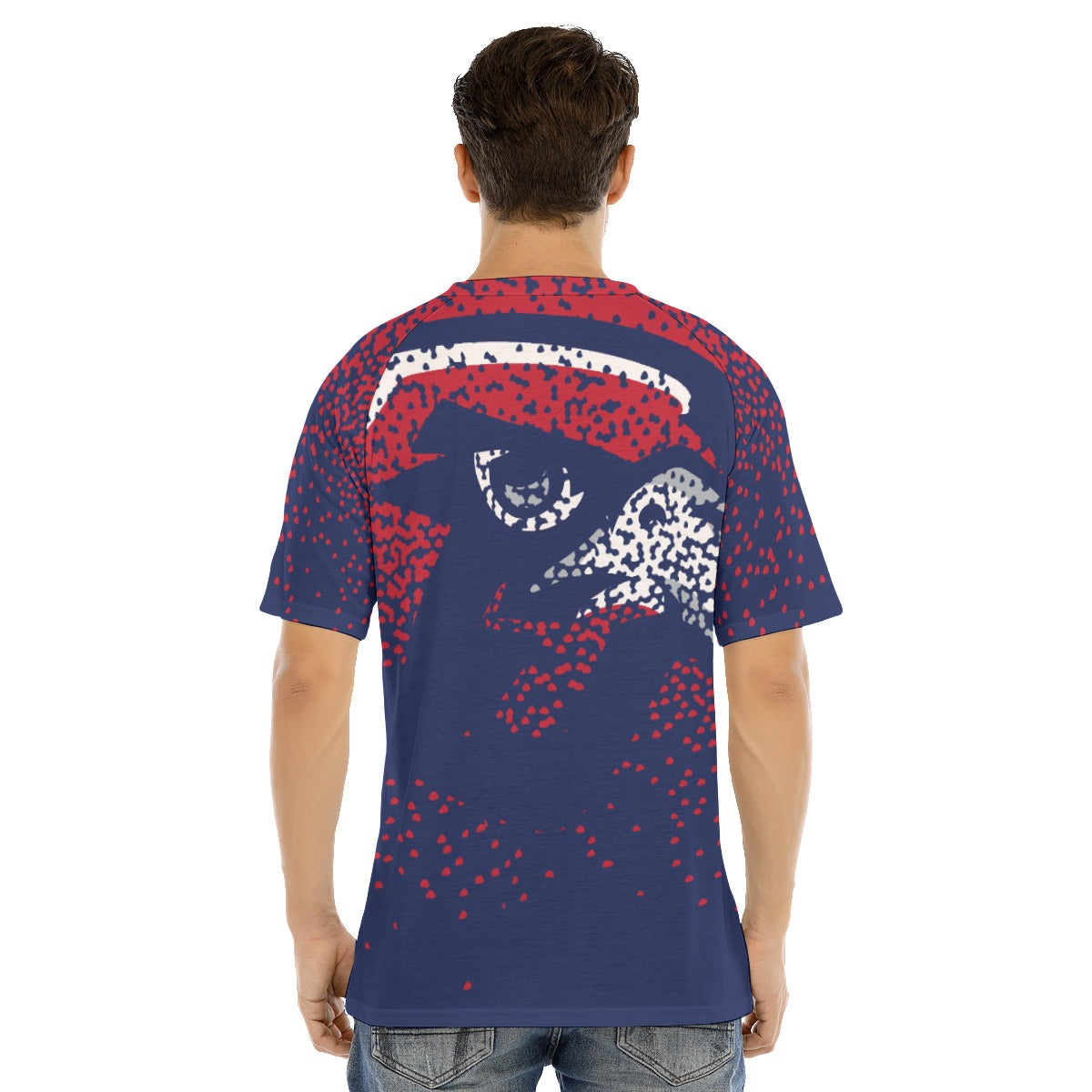 EXAMPLE Men's Short Sleeve Raglan Tee with Buttons