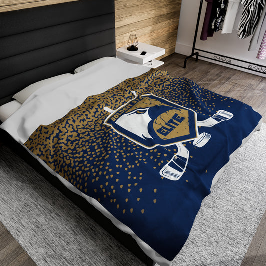 Velveteen Plush Blanket - Golden State Elite Hockey