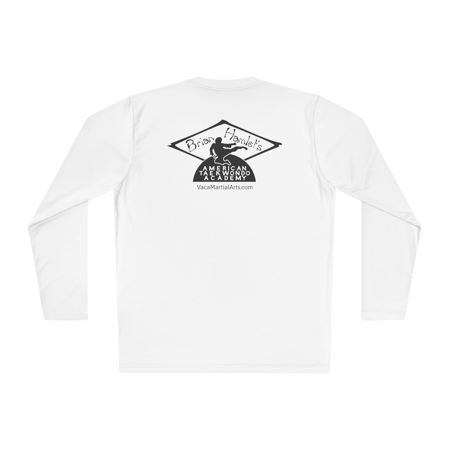 Adult Sport Long Sleeve Tee - Hamlets TKD B&W Logo Back