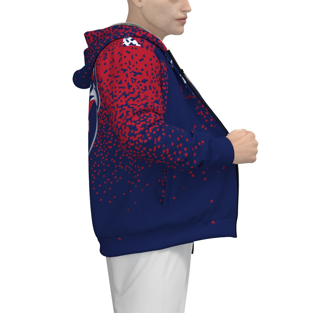EXAMPLE Adult Unisex Sherpa Fleece Hoodie with Zipper