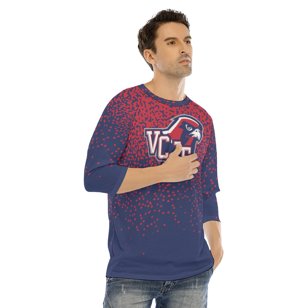 EXAMPLE Men's Raglan 3/4 Sleeve Tee