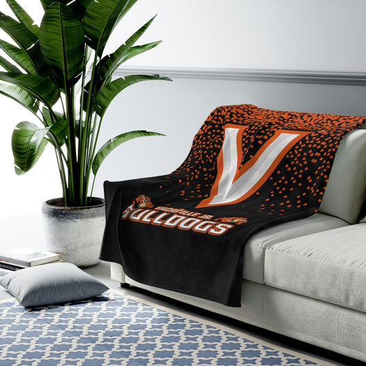 Velveteen Plush Blanket - Vacaville Junior Bulldogs